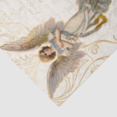 Vintager Weihnachtsmann Angels Weihnachtsfeiertag Seidenpapier (Ausschnitt)