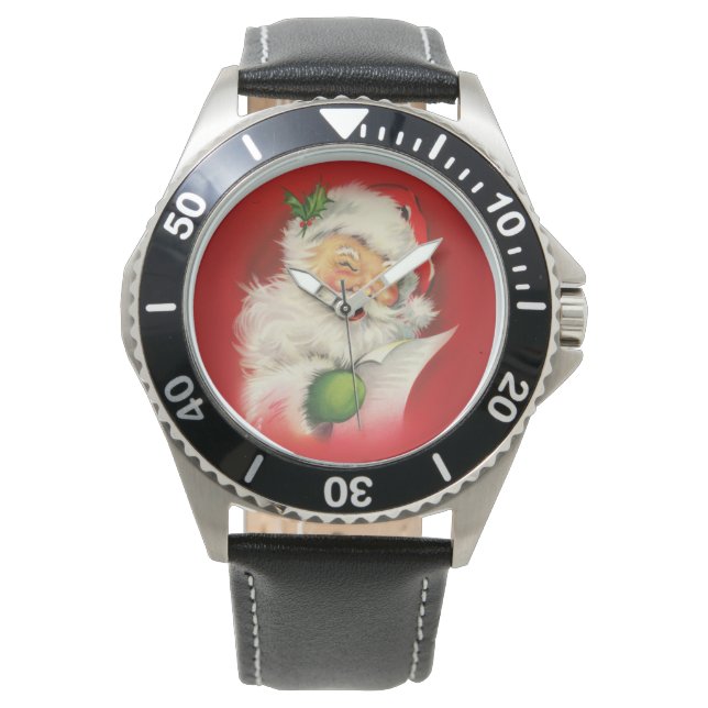 Vintager Weihnachtsmann Armbanduhr (Vorderseite)