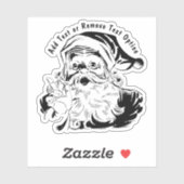 Vintager Weihnachtsmann Aufkleber (Blatt)