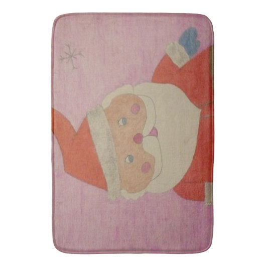 Vintager Weihnachtsmann Badematte (Vorderseite Vertikal)