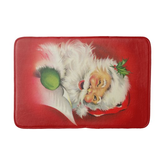Vintager Weihnachtsmann Badematte (Vorderseite)