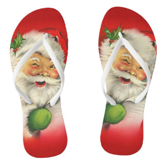 Vintager Weihnachtsmann Badesandalen