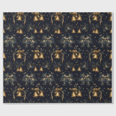 Vintager Weihnachtsmann Bell Weihnachtsgeschenk Wr Geschenkpapier (Flach)