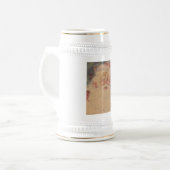 Vintager Weihnachtsmann Bierglas (Vorderseite Links)