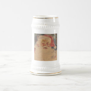 Vintager Weihnachtsmann Bierglas