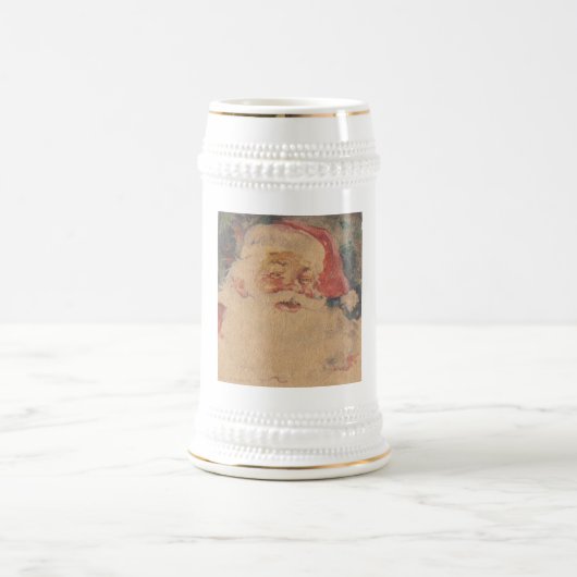 Vintager Weihnachtsmann Bierglas (Mittel)