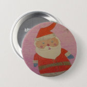 Vintager Weihnachtsmann Button (Vorne & Hinten)