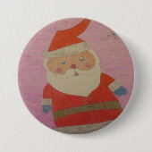 Vintager Weihnachtsmann Button (Vorderseite)