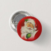 Vintager Weihnachtsmann Button (Vorne & Hinten)