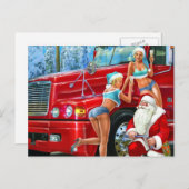 Vintager Weihnachtsmann & Button-Ups Weihnachten P (Vorne/Hinten)