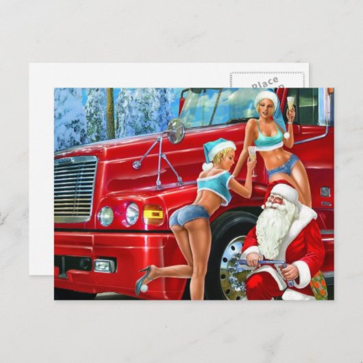 Vintager Weihnachtsmann & Button-Ups Weihnachten P (Vorne/Hinten)