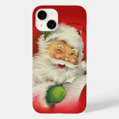Vintager Weihnachtsmann Case-Mate iPhone Hülle (Rückseite)