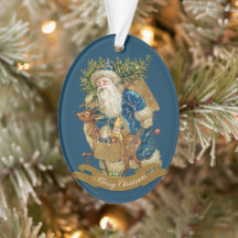 Vintager Weihnachtsmann Classic Blue Christmas Cus