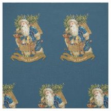 Vintager Weihnachtsmann Classic Christmas Blue Pat