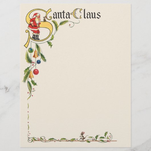 Vintager Weihnachtsmann, dekorative Weihnachtsgren Flyer (Vorne)