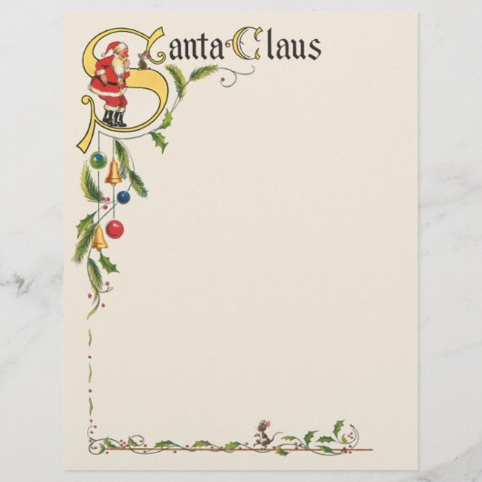 Vintager Weihnachtsmann, dekorative Weihnachtsgren Flyer (Hinten)