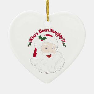 Vintager Weihnachtsmann, der schon so unartig war? Keramikornament
