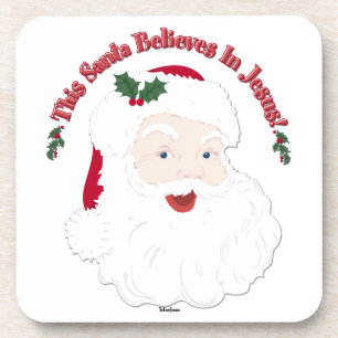 Vintager Weihnachtsmann Dieser Weihnachtsmann glau Getränkeuntersetzer