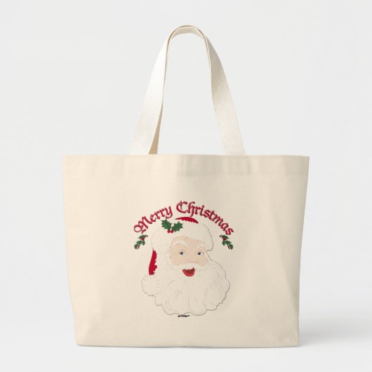 Vintager Weihnachtsmann - Drehbuch Jumbo Stoffbeutel (Vorne)
