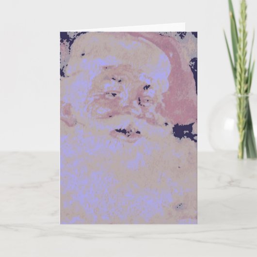 Vintager Weihnachtsmann Feiertagskarte (Vorderseite)