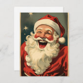 Vintager Weihnachtsmann Feiertagskarte (Vorne/Hinten)