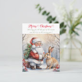 Vintager Weihnachtsmann Feiertagskarte (Stehend Vorderseite)