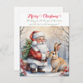 Vintager Weihnachtsmann Feiertagskarte (Vorne/Hinten)