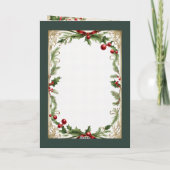 Vintager Weihnachtsmann Feiertagskarte (Rückseite)