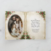 Vintager Weihnachtsmann Feiertagskarte (Innenseite)