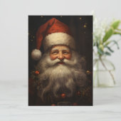 Vintager Weihnachtsmann Feiertagskarte (Stehend Vorderseite)