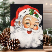 Vintager Weihnachtsmann Feiertagskarte