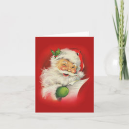 Vintager Weihnachtsmann Feiertagskarte