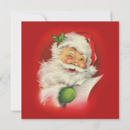 Vintager Weihnachtsmann Feiertagskarte