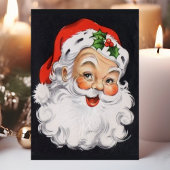 Vintager Weihnachtsmann Feiertagspostkarte