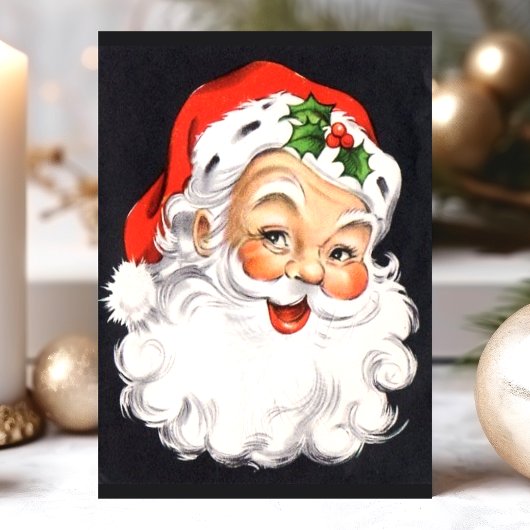 Vintager Weihnachtsmann Feiertagspostkarte