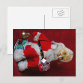 Vintager Weihnachtsmann Feiertagspostkarte (Vorne/Hinten)