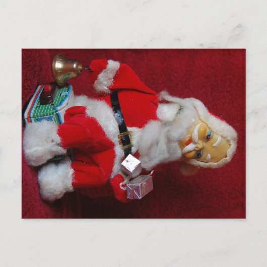 Vintager Weihnachtsmann Feiertagspostkarte (Vorderseite)