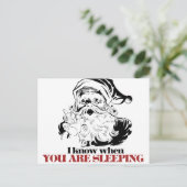 Vintager Weihnachtsmann Feiertagspostkarte (Stehend Vorderseite)