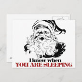 Vintager Weihnachtsmann Feiertagspostkarte (Vorne/Hinten)