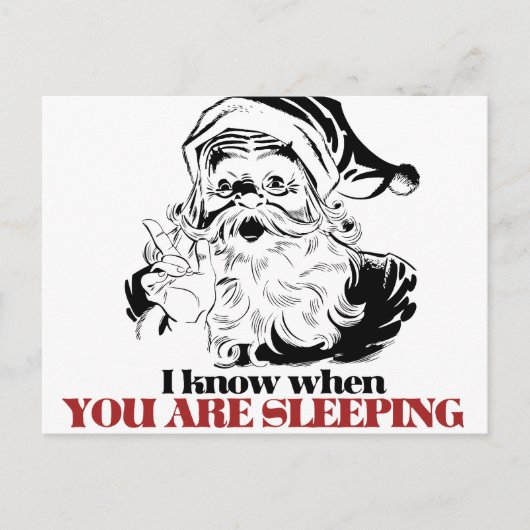 Vintager Weihnachtsmann Feiertagspostkarte (Vorderseite)