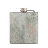 Vintager Weihnachtsmann Flachmann (Rückseite)