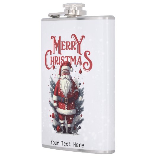 Vintager Weihnachtsmann Flachmann (Links)