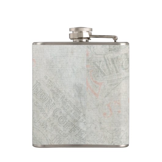 Vintager Weihnachtsmann Flachmann (Rückseite)