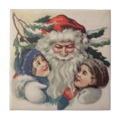 Vintager Weihnachtsmann Fliese (Vorderseite)