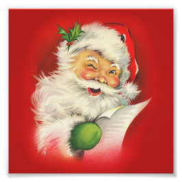 Vintager Weihnachtsmann Fotodruck