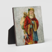 Vintager Weihnachtsmann Fotoplatte (Vorderseite)