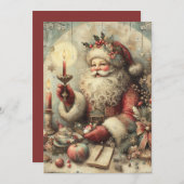 Vintager Weihnachtsmann frohe Weihnachten (Vorne/Hinten)