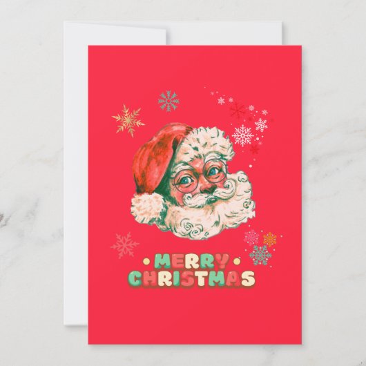 Vintager Weihnachtsmann frohe Weihnachten (Vorderseite)