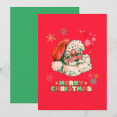 Vintager Weihnachtsmann frohe Weihnachten (Vorne/Hinten)