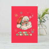 Vintager Weihnachtsmann frohe Weihnachten (Stehend Vorderseite)